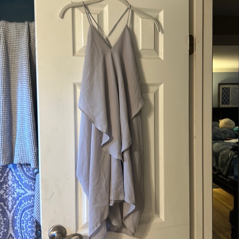 Periwinkle strappy ruffled Charlotte Ruse dress
